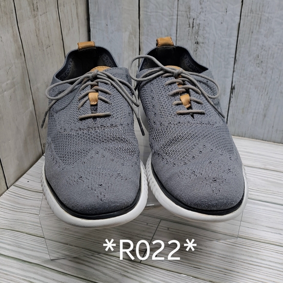 Cole Haan ZeroGrand Men 8.5M LaceUp Grey Cloth Oxford Tip Foam Cushion Shoes - Picture 6 of 6